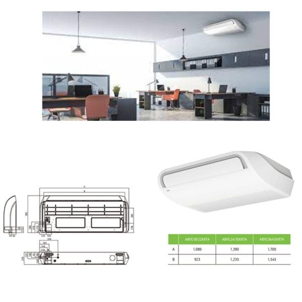 fujitsu air conditioning airstage abeg24krta aoeg kbtb ceiling mounted heat pump