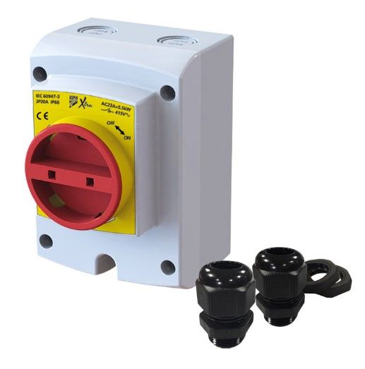Aspen Xtra Isolator 40 Amp 4 Pole - AX6003 Basildon Acr Aspen Xtra Isolator 25Amp 4 Pole Small AX6005:2