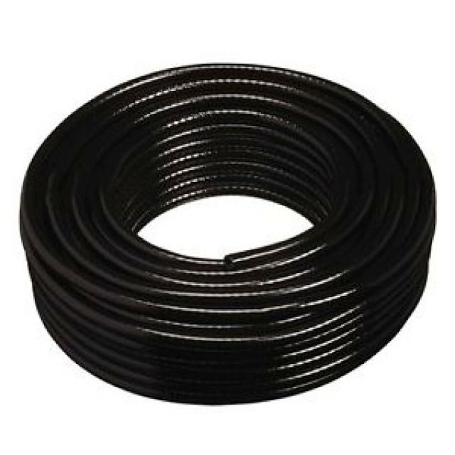 Black PVC Braided Hose 1/4"X 30M (Air Conditioning) Basildon Acr Black Braided Drain Hose