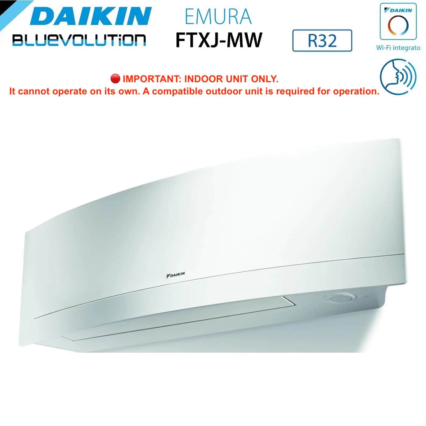 Daikin EMURA Air Conditioning FTXJ20AW Multi Split Indoor Unit 2.0kW/7000BTU Basildon Acr FTXJ20MS FTXJ20MW FTXJ25MS FTXJ25MW FTXJ35MS FTXJ35MW FTXJ50MS FTXJ50MW basildonacr co uk